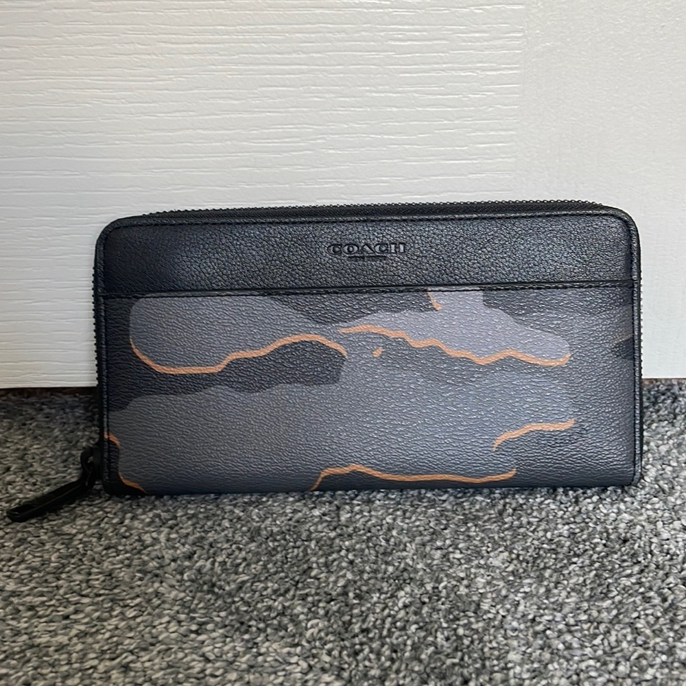 Coach Camo Zip Around Wallet